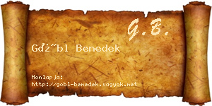 Göbl Benedek névjegykártya